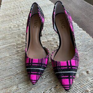 INC Women's Fuschia/Black High Heal Pumps